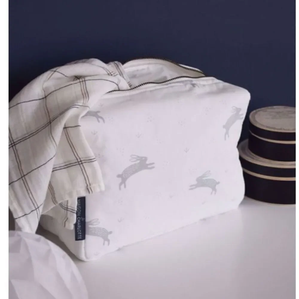 NWT Maison Charlotte Bunnies‎ rabbits Belleville Baby toiletry diaper Bag NWT